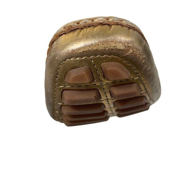 Gucci Women's 2000s Accent Gold Leather Loafers Sz 8.5 - Picture 12 of 14